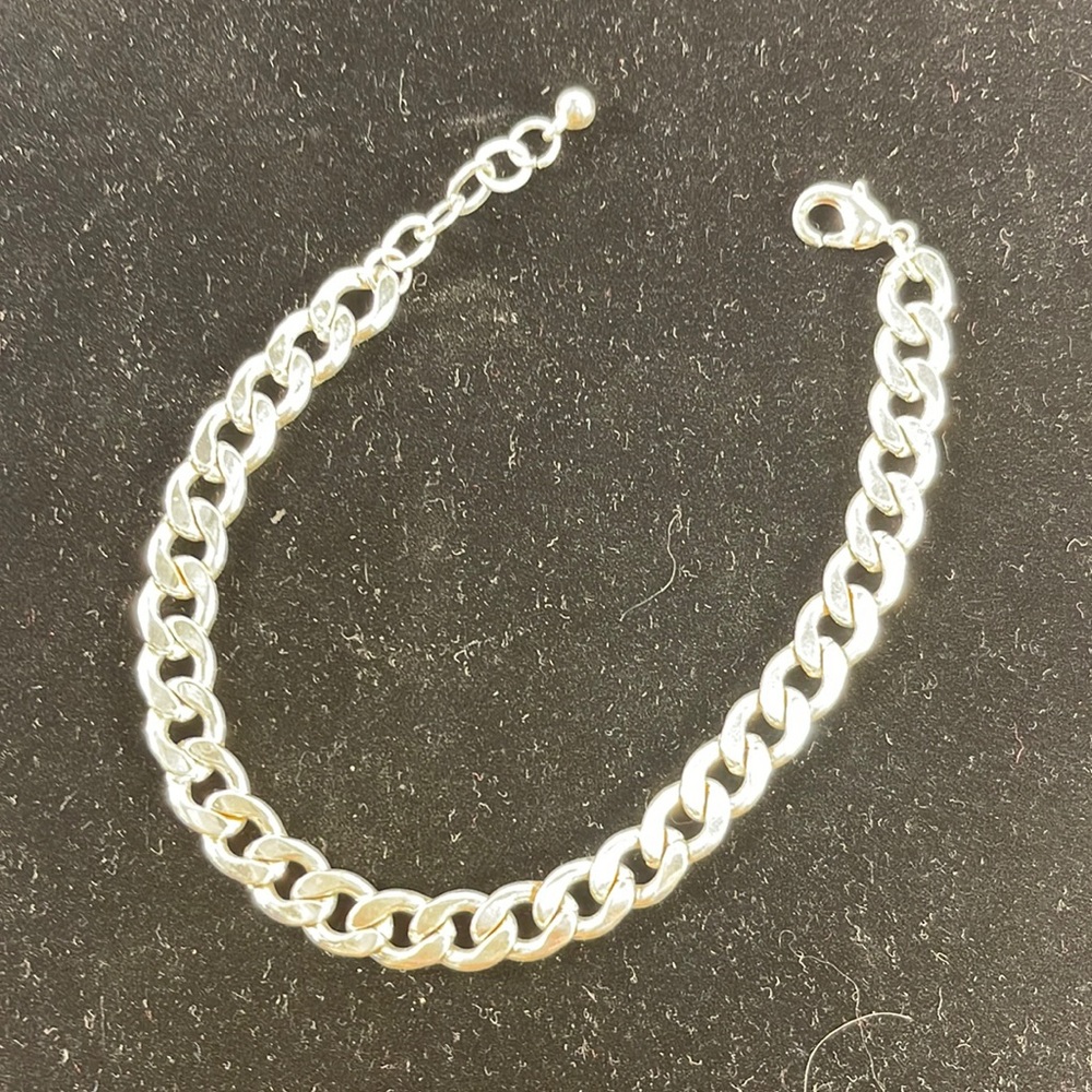 Silver Curb Bracelet